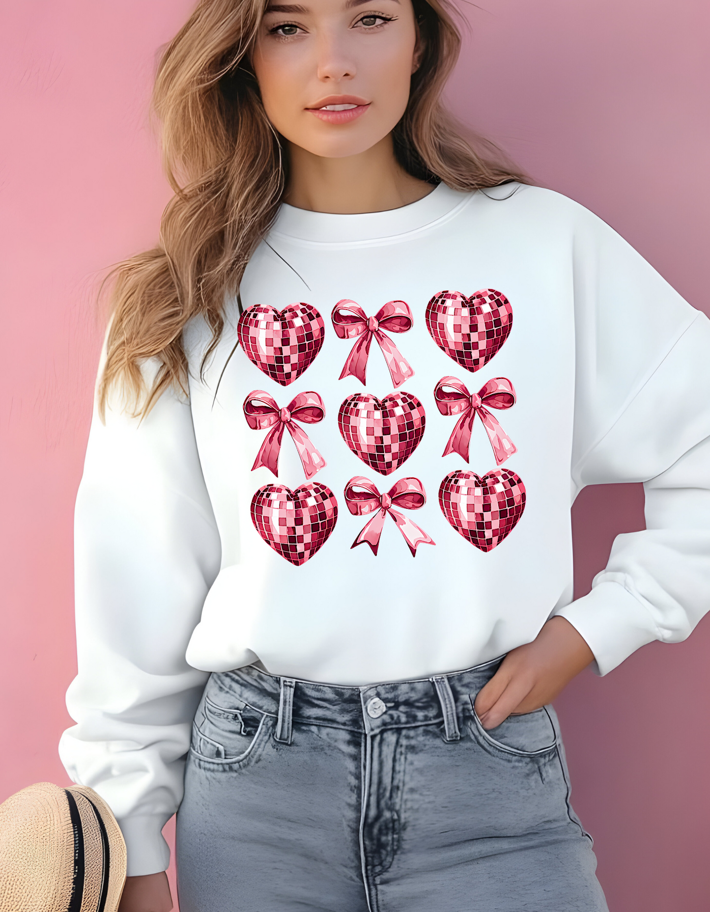 Adult or Youth Coquette Valentine Pink Heart